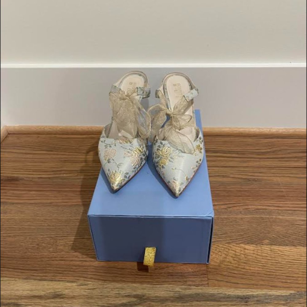 Something Bleu Elvie Mules - Size 10